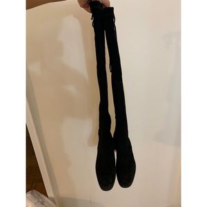 Aldo thigh-high black suede boots